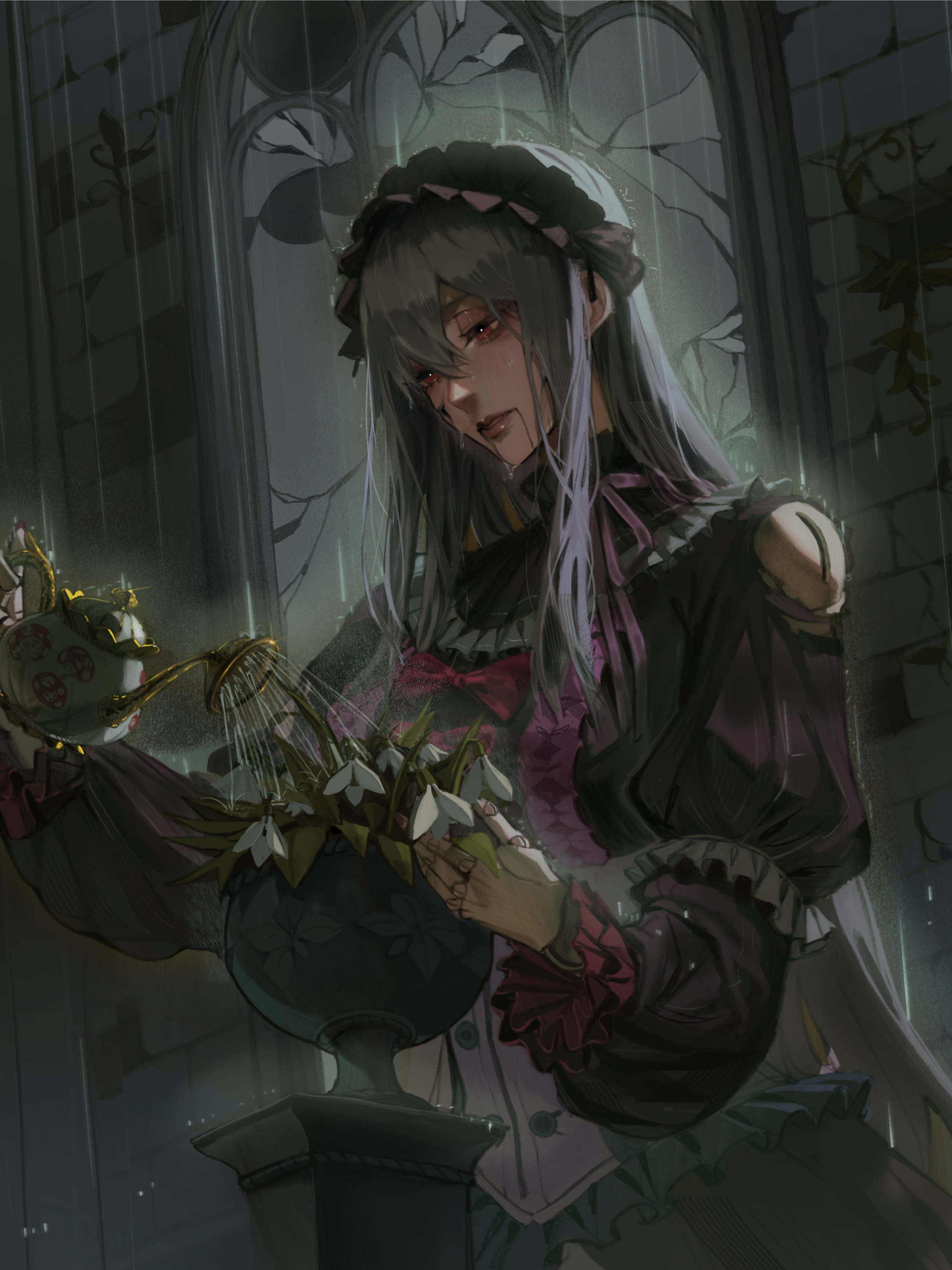 Doll Lost In the Rain Acrylic Print